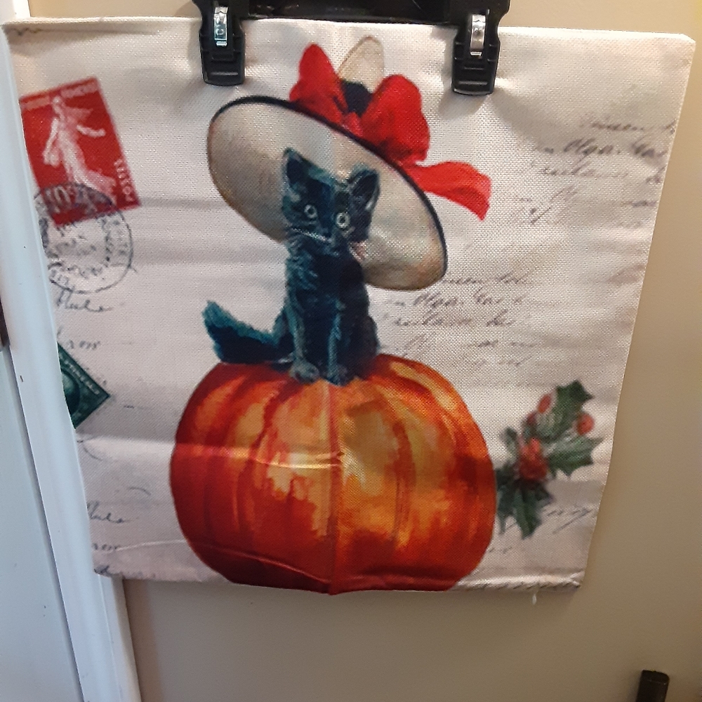 Kitten postage stamp pillow case